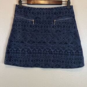 Athleta Cassava Strata Tribal‎ Printed Black/Grey Athletic Skirt small